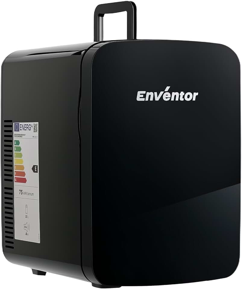 Enventor - Mini Frigo 15L, modes chaud/froid, portable, silencieux