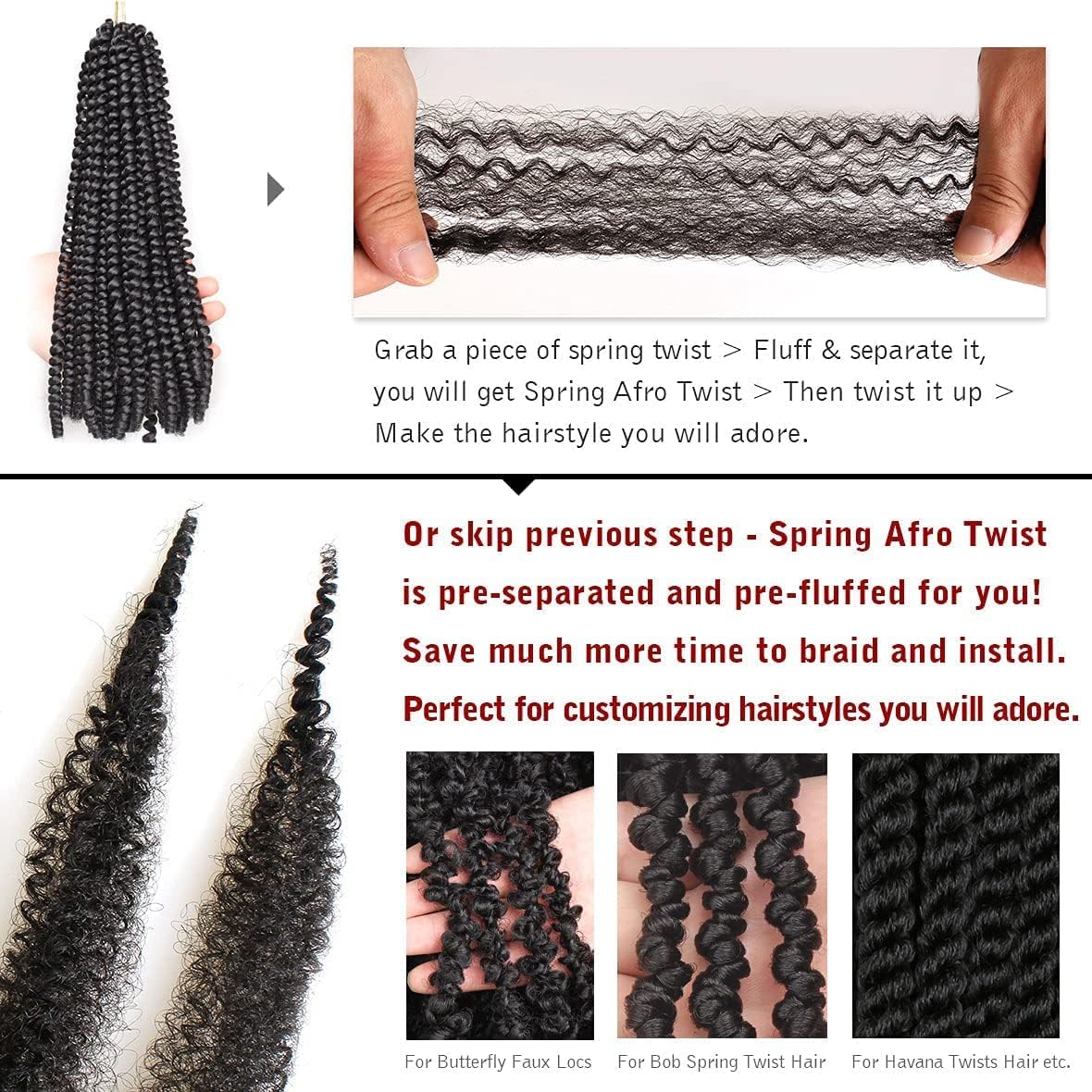 Xtrend - Springy Pre-Separated Twist - 12 pouces - Afro blond, 8 mèches, 613#
