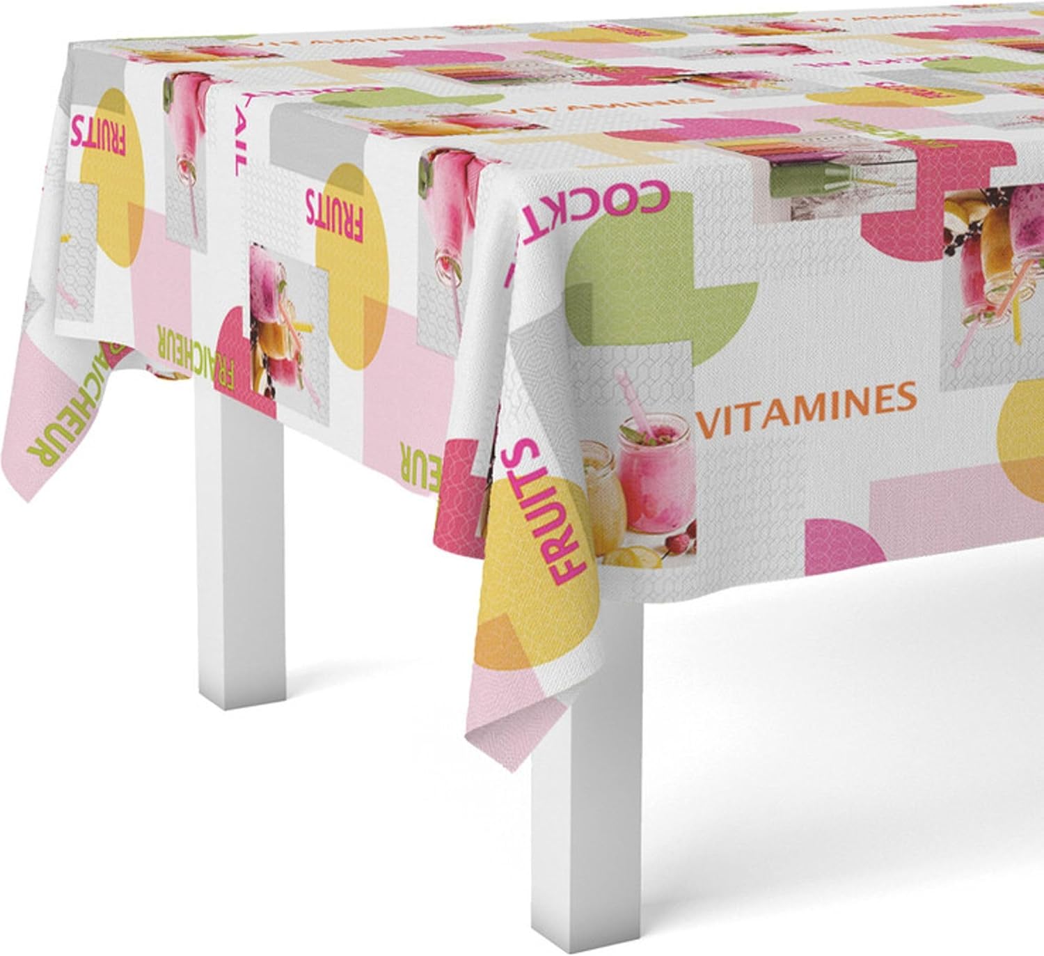 Nappe en toile cirée - rectangulaire 200x140 cm - Anti-taches, imperméable, facile d'entretien