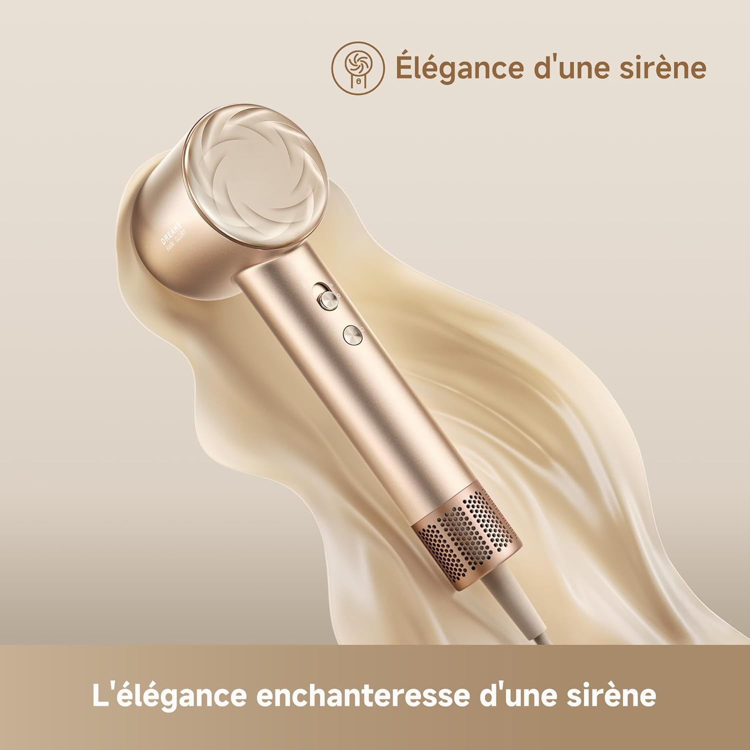 Dreame - Hair Glory Mix - 336g - 110000 tr/min, 3 embouts, 300M ions, NTC