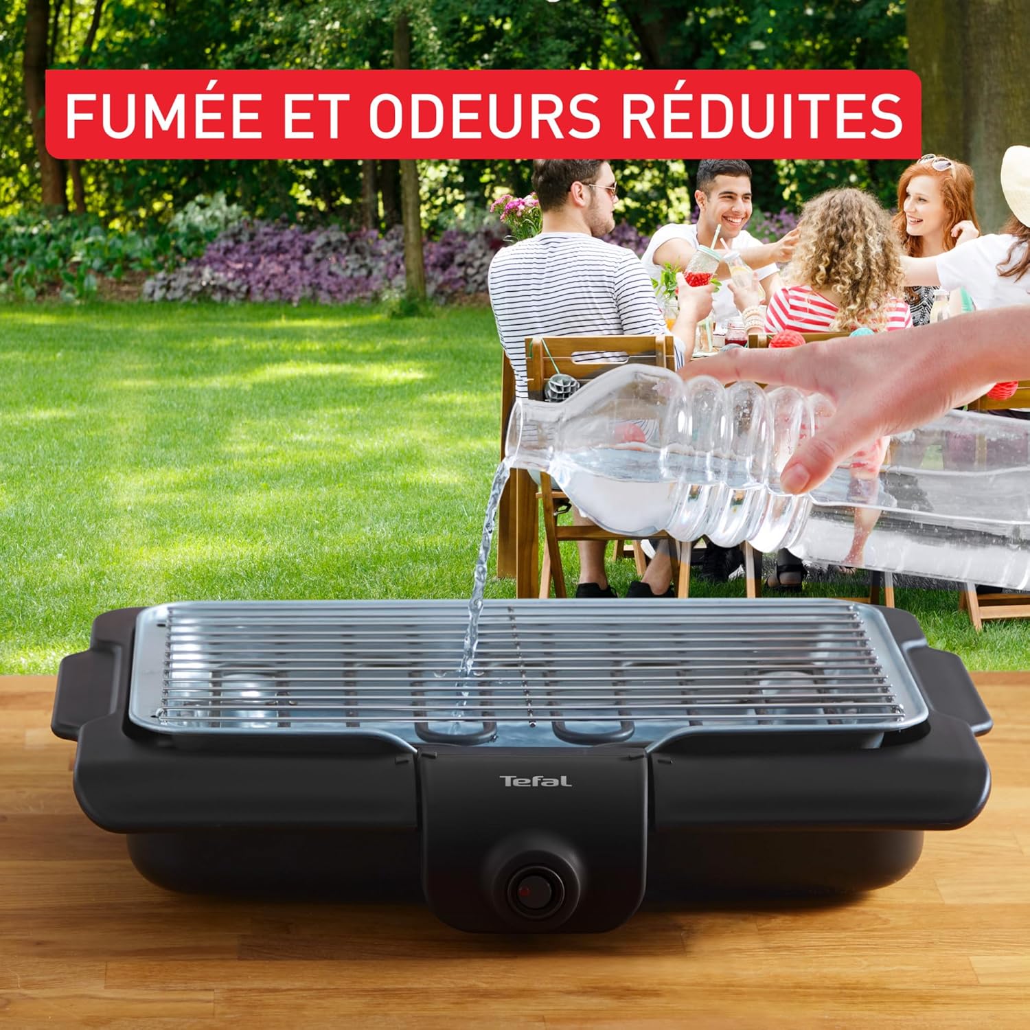 Tefal - Easy Grill série - barbecue de table 2100W, bac à eau, BG1348F0