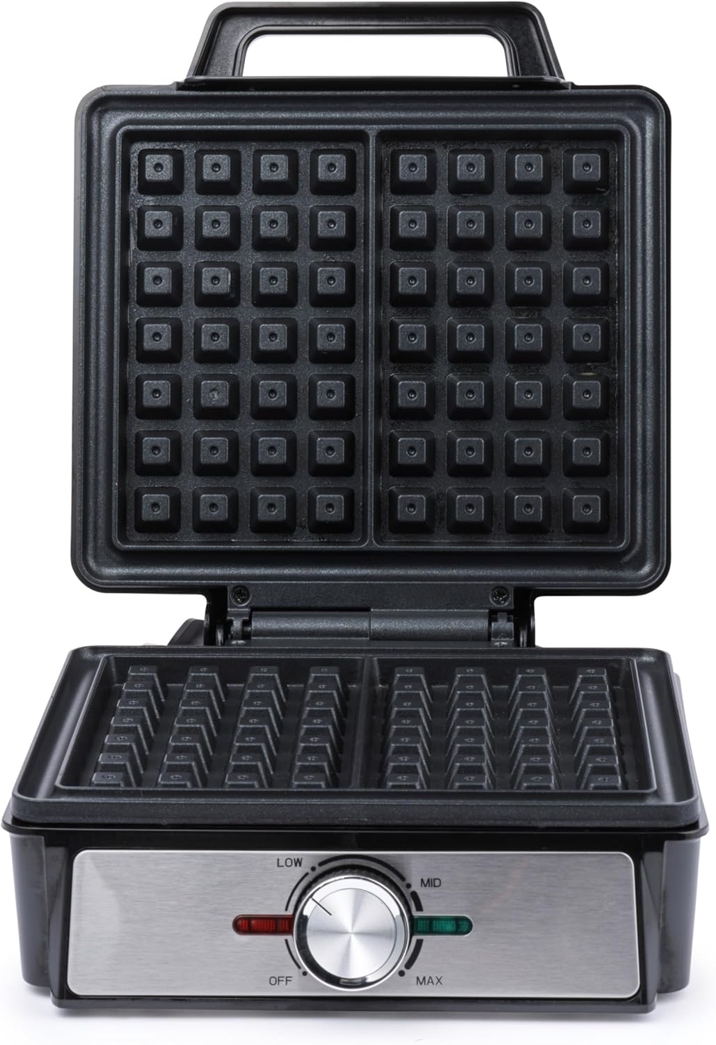 Salter - Waffle Maker Machine - plaques antiadhésives, contrôle température, poignée froide, UK plug, gaufres belges & a