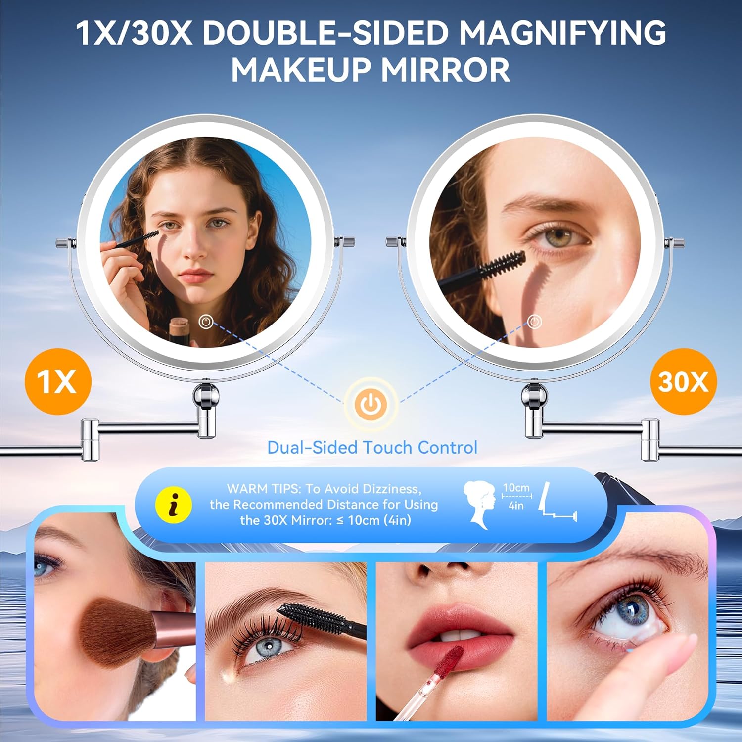 Auxmir - miroir mural double face 9