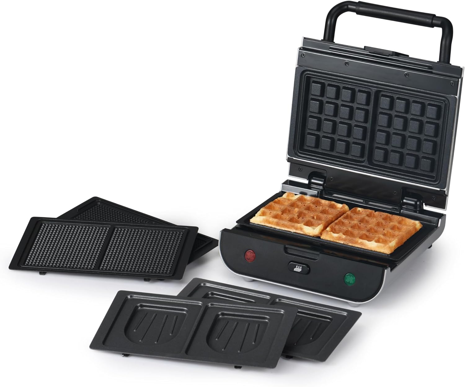 SENYA - Gaufrier 3 en 1 - compact - plaques antiadhésives, rangement facile