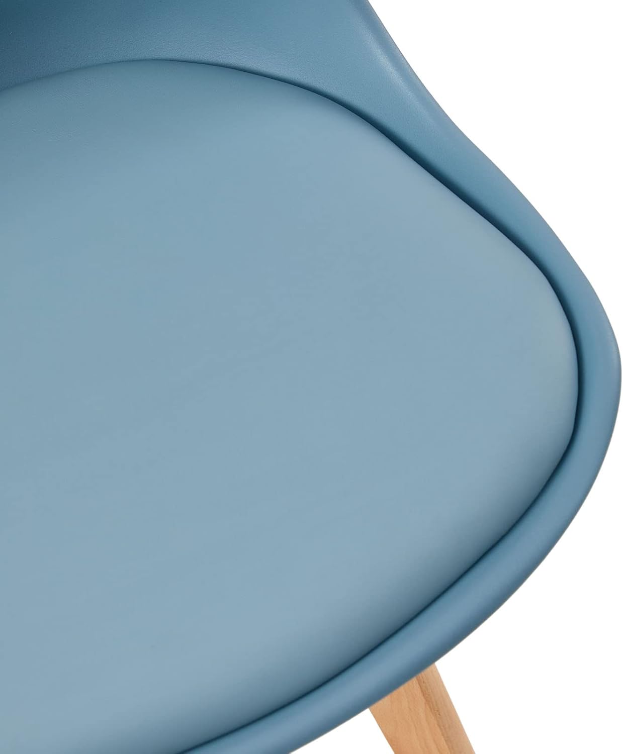 EGGREE - Lot de 4 chaises scandinaves, bois hêtre, assise rembourrée, coloris Morandi, design rétro