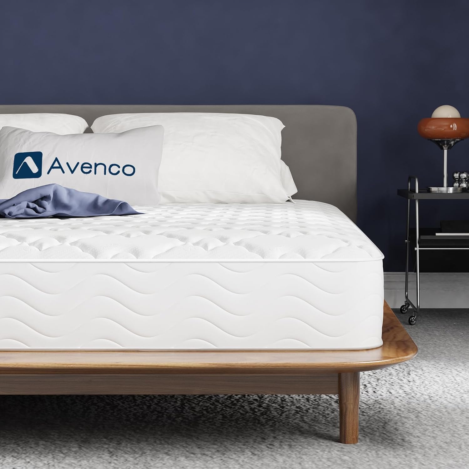 Avenco - Matelas Ressorts Ensachés 160x200 - Mousse Double Confort - CertiPUR-US/Oeko-TEX - Soutien Lombaire