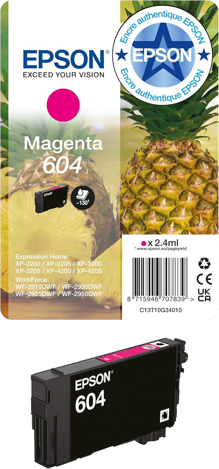 Epson - cartouche encre Pineapple 604 - magenta - rendement standard