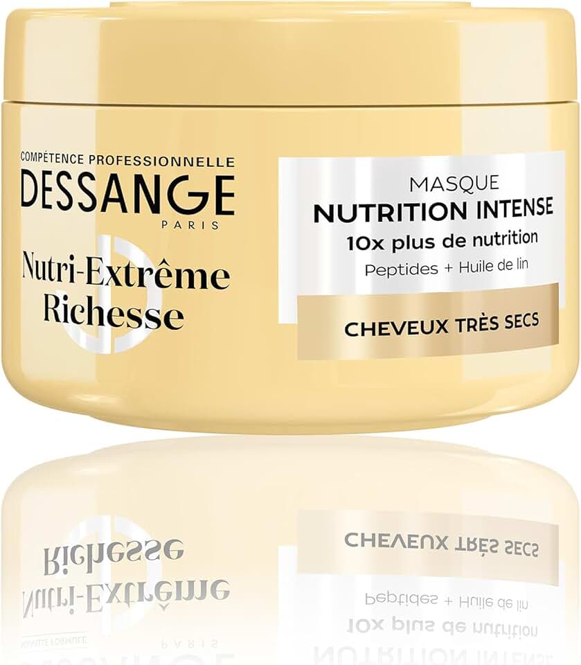 DESSANGE - Nutri-Extrême Richesse - 280ml - masque nutrition intense, peptides & huile de lin, cheveux très secs