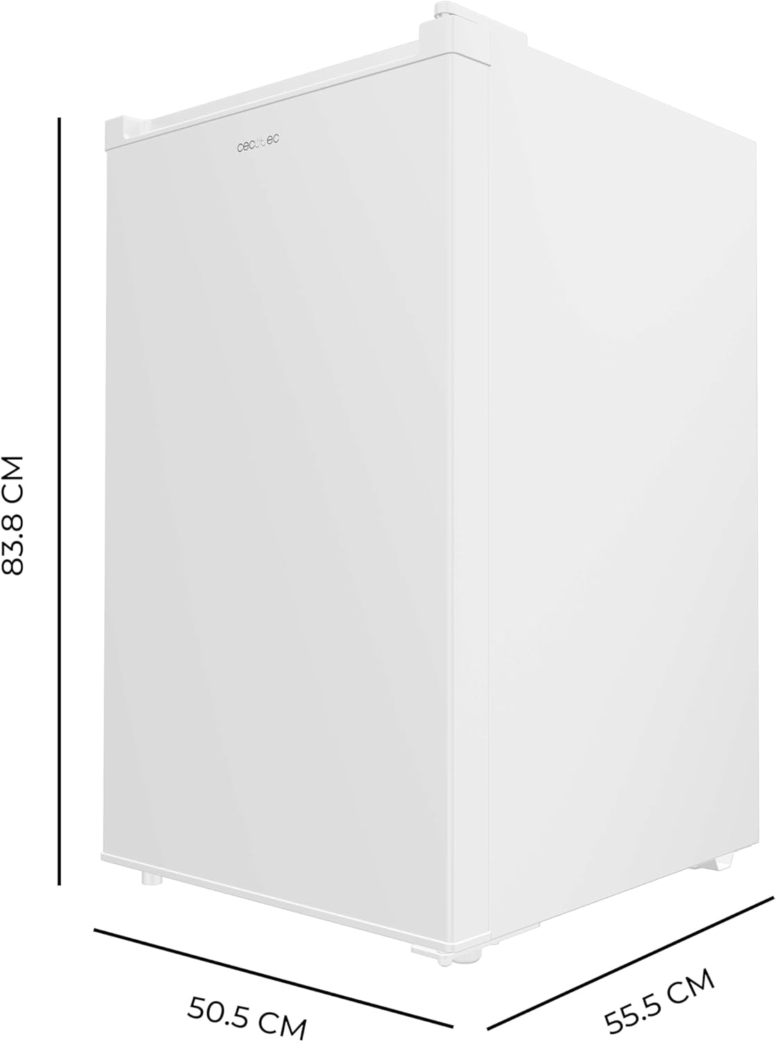 Cecotec - Bolero CoolMarket TT - compact, 114L, LED, porte réversible, TT114L