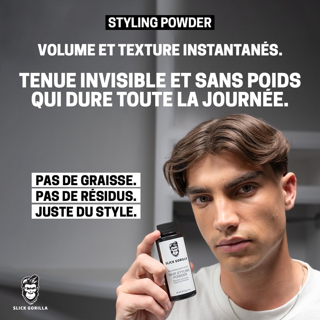 Slick Gorilla - Hair Styling Powder - 20g - Finition mate, volume