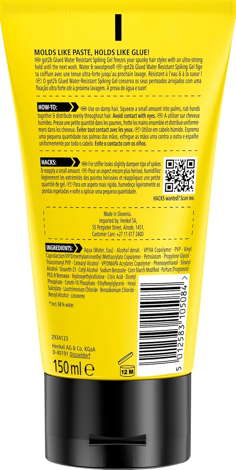 Schwarzkopf - Got2b Superglue - 150ml x2 - fixation forte, résistant eau, formule végane