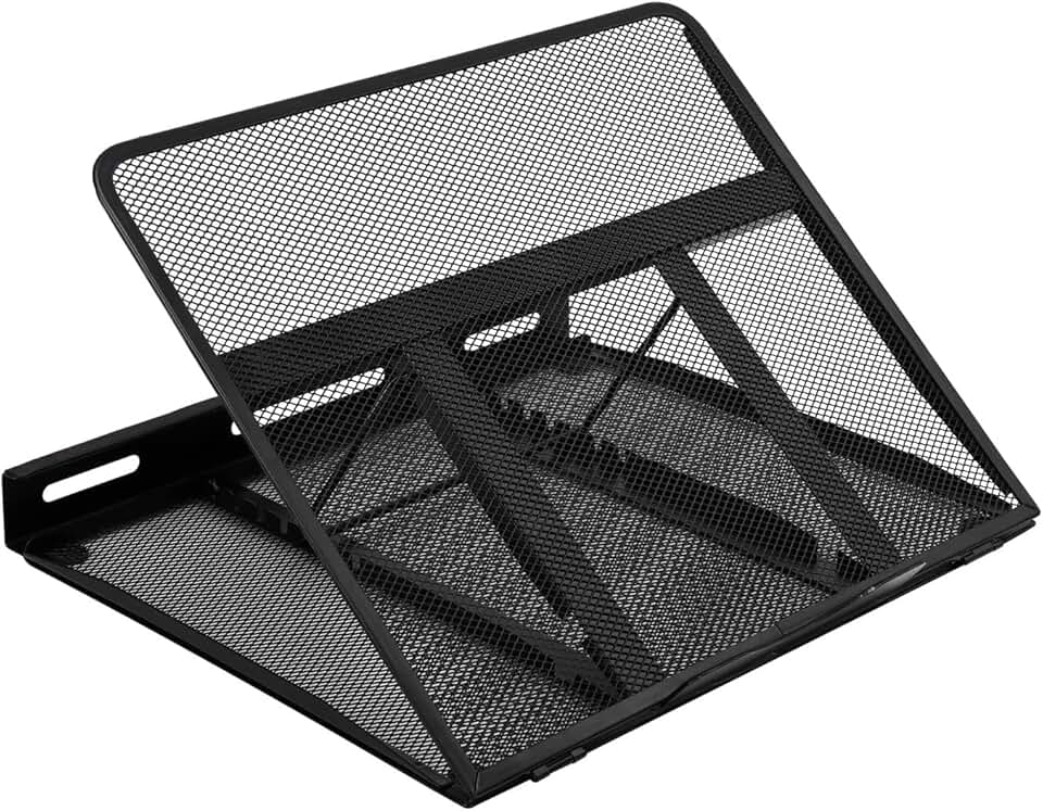 maxxi-dealz Basics - support ordinateur portable série ergonomique - 33x28.7x18.5 cm - réglable ventilé 17.3 pouces