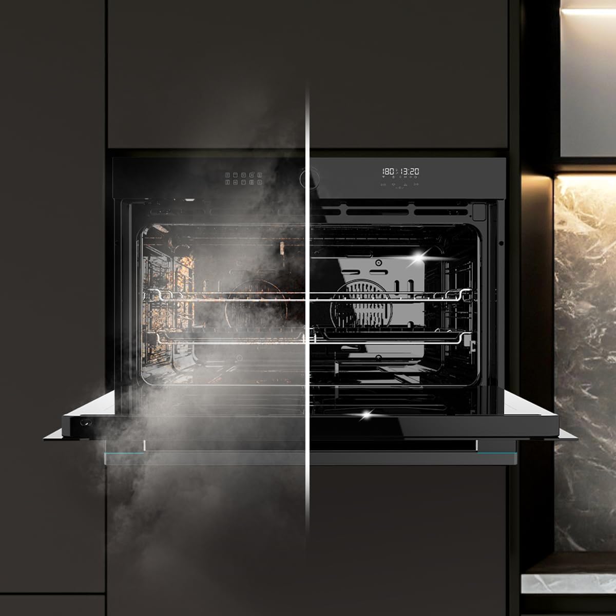 Cecotec - Four encastrable Airfryer - 13,3L - 11 fonctions, classe A, Hexa AF319000