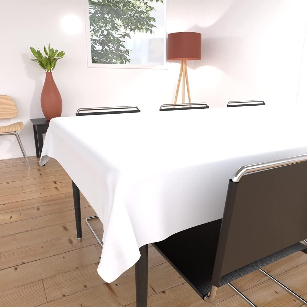 Soleil d'Ocre - Nappe Rectangle anti-taches - 140x300 cm - polyester blanc