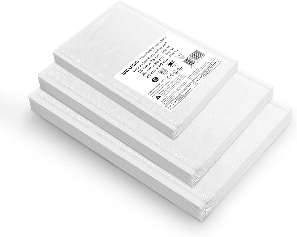 Wevac - Lite 150 - 15x25cm/20x30cm/28x40cm - sacs gaufrés sous vide sans BPA