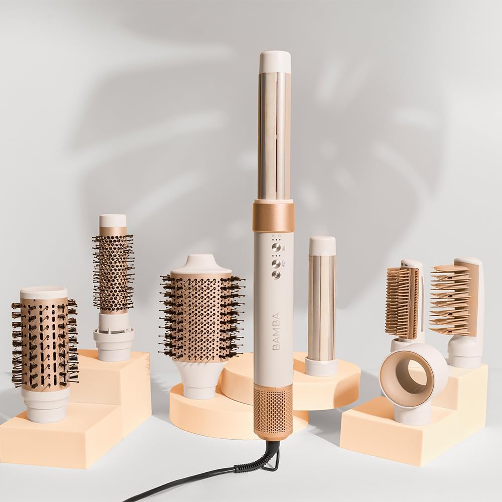 Cecotec - Brosse soufflante série AirGlam - 1400W - Coanda, 3 vitesses, 3 températures, contrôle chaleur, 110000rpm