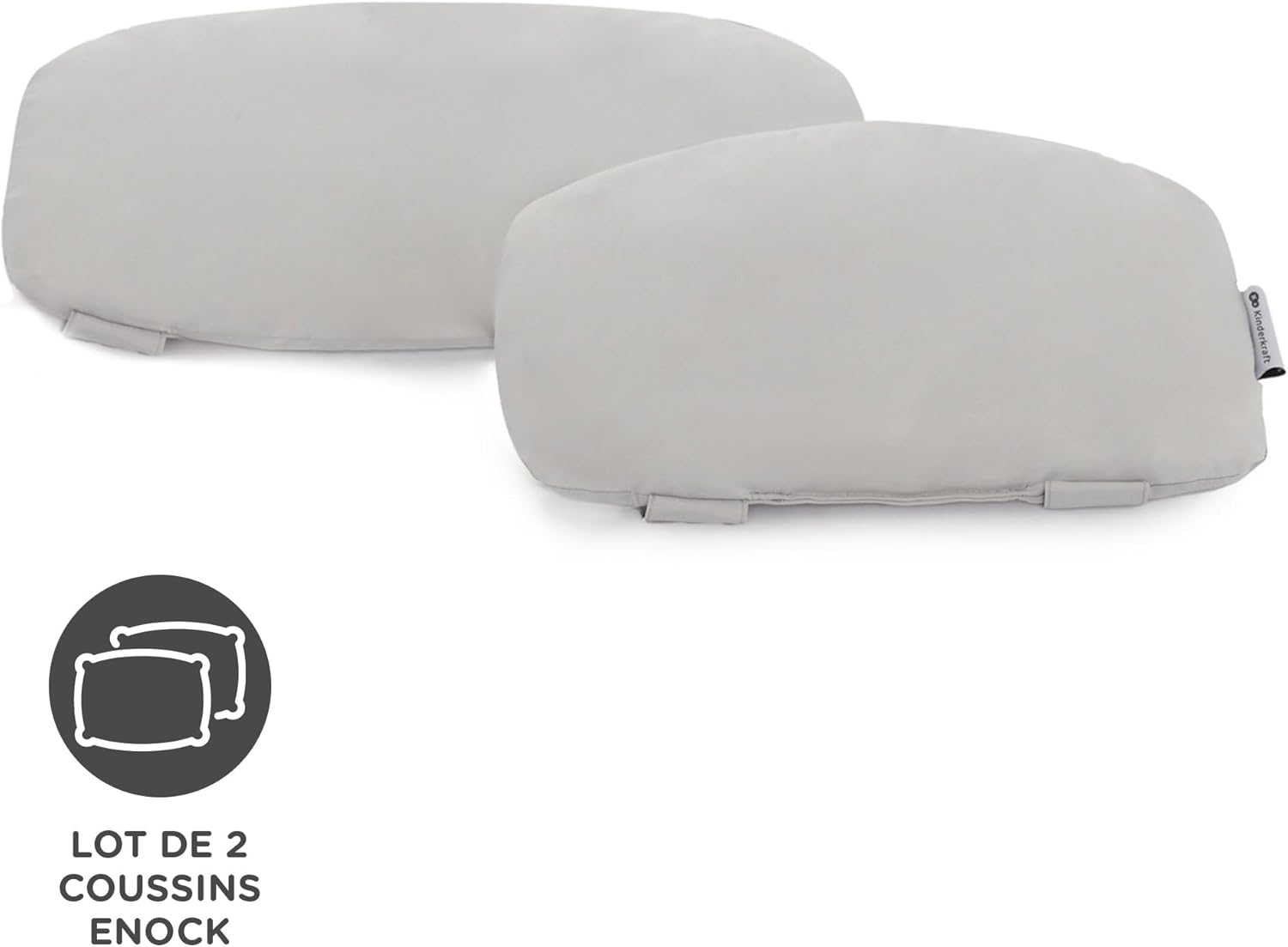 Kinderkraft - ENOCK - chaise haute réglable bois, harnais 3 pts, 35 kg, gris