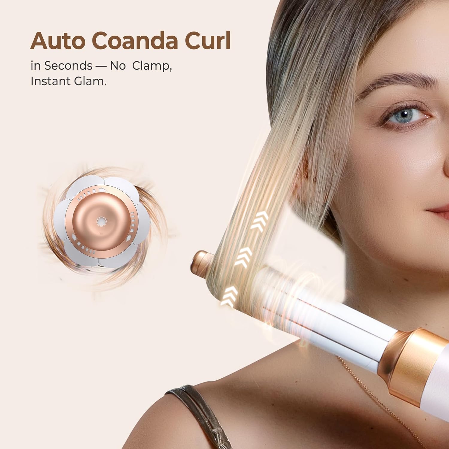 UKLISS - Air Styler Pro 7-en-1 - 1400W, brushing, boucleur autom.