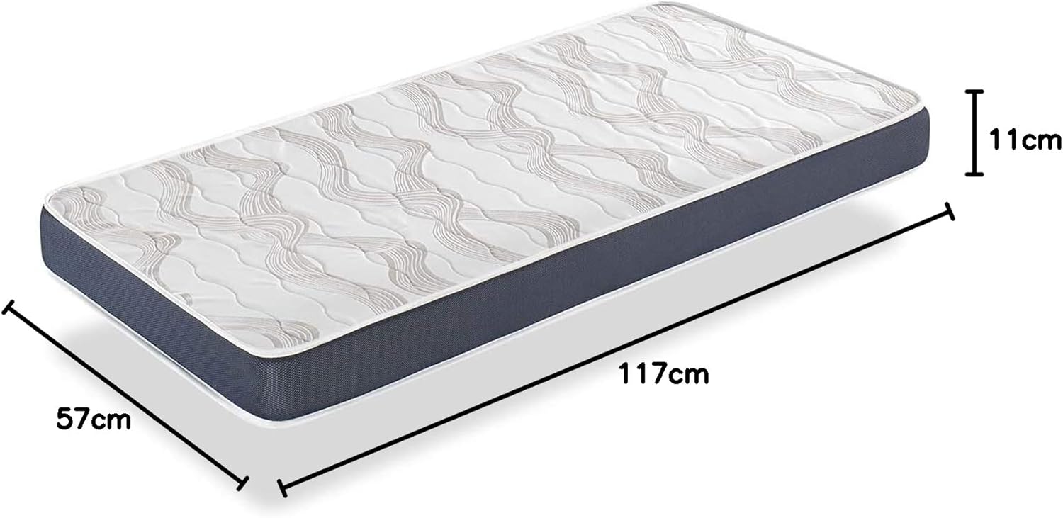 Dormissimo - Baby Bleu - 57x117 cm - matelas bébé respirant épais 11 cm