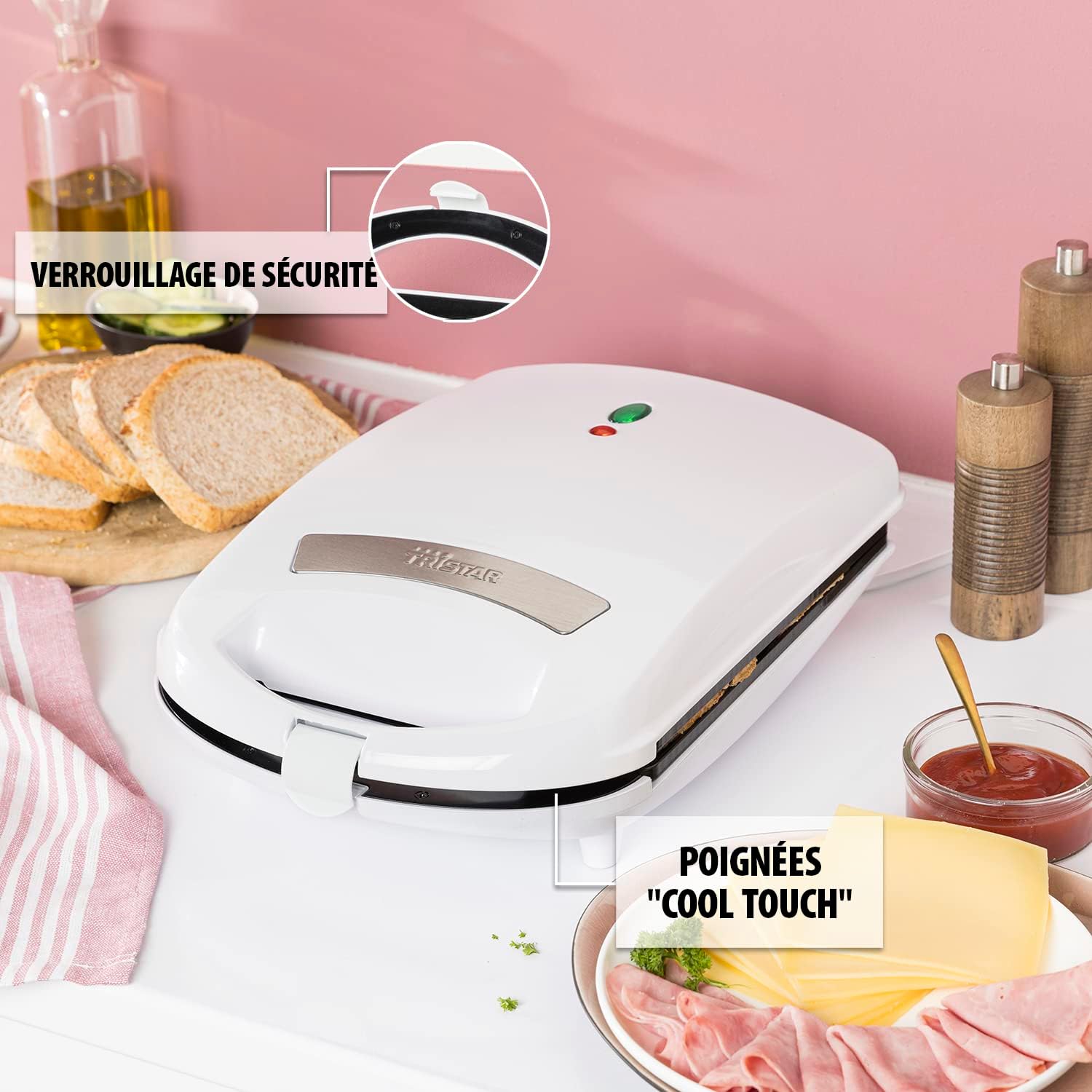 Tristar - SA-3065 - 4 sandwiches - revêtement antiadhésif, SA-3065