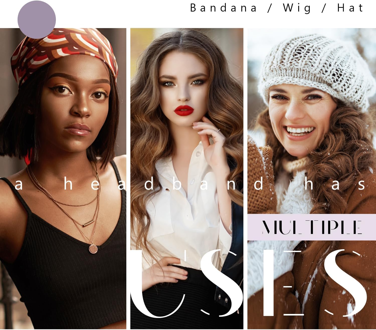 Dreamlover - bandeau antidérapant - 24x4 cm - maintien perruque, lot 2