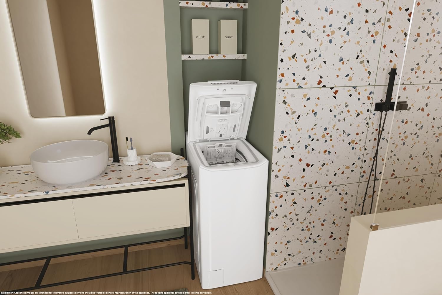 Candy - Lave-linge top série TCA - compact, 6kg, 1200T/min - TCA263D2-S