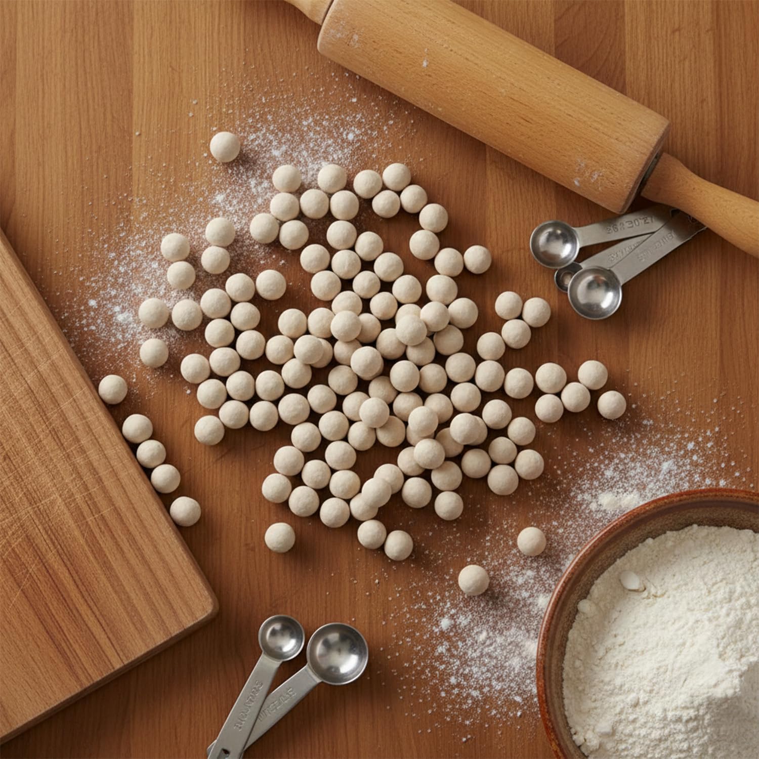 Tala - billes de cuisson en céramique - 32 cm - pot en verre, réutilisables, 700g