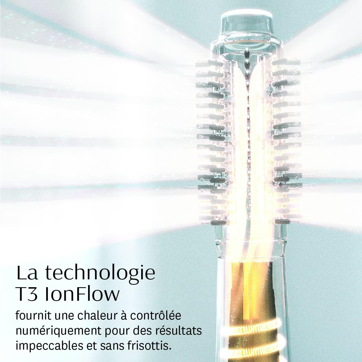 T3 - AireBrush Duo - brosse soufflante, 15 réglages chaleur/vitesse, touche air froid, optimisation volume