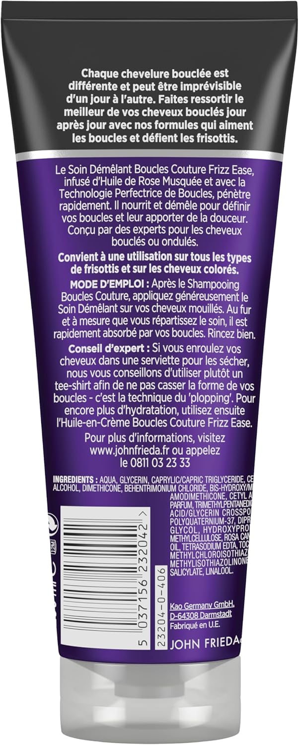 John Frieda - Frizz Ease Boucles Couture - 250ml x2 - soin démêlant anti-frisottis