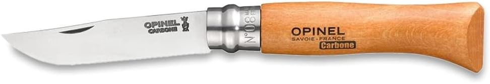 Opinel - couteau n°8 - lame 8,5 cm - acier carbone, manche bois