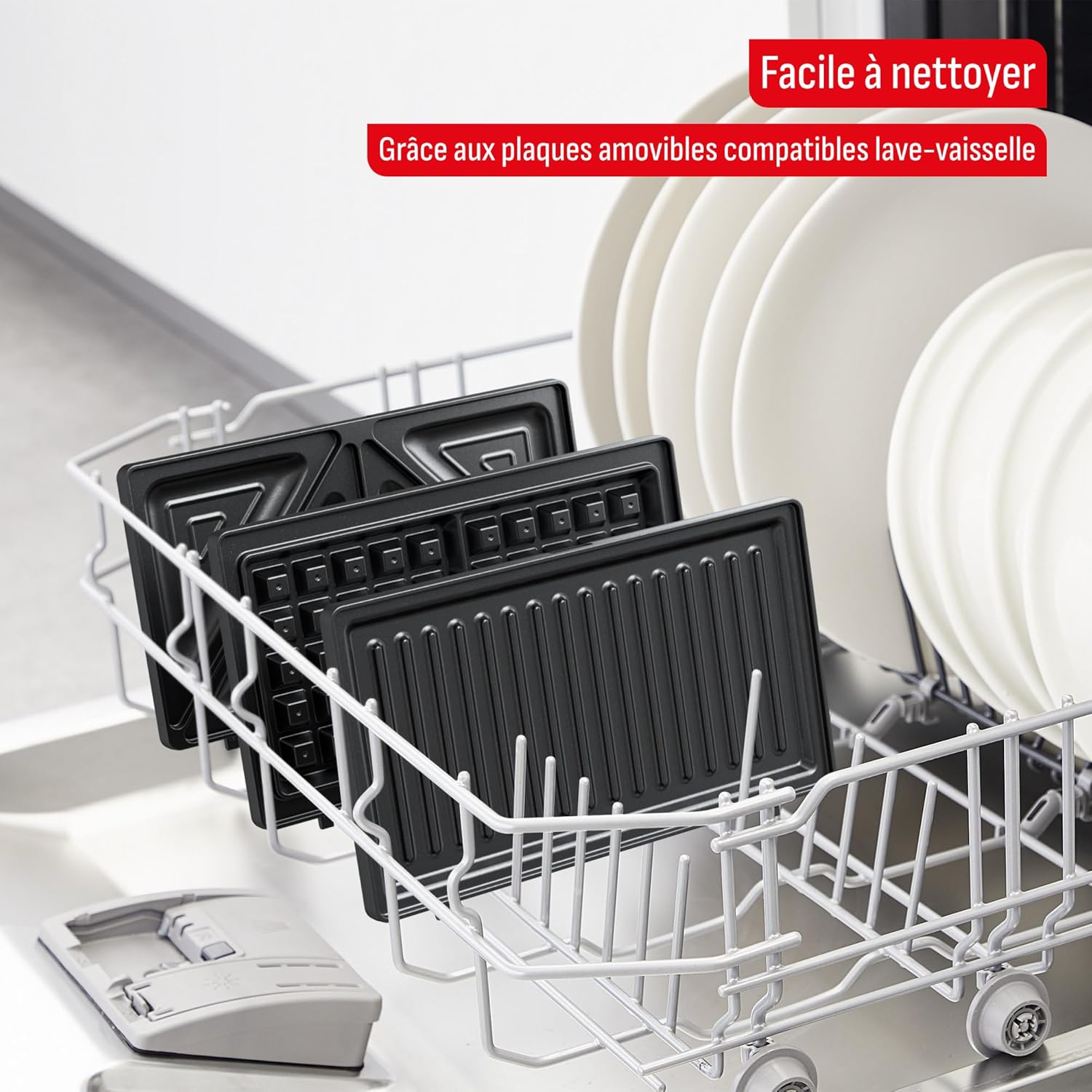 Tefal - UltraCompact 3-en-1 - compact - gaufres, sandwichs, paninis, 700W - SW383D10