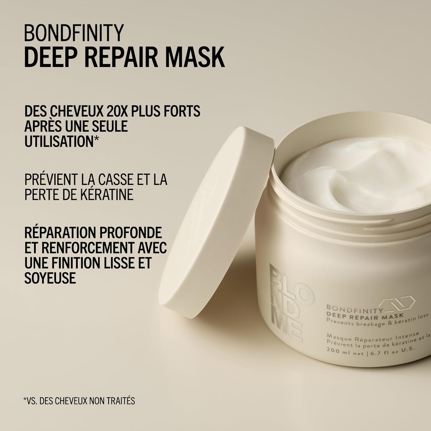 Schwarzkopf - BLONDME Bondfinity - 200ml - masque réparateur, hydratant, protecteur cheveux poreux