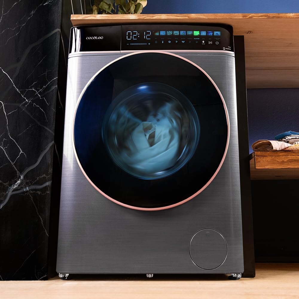 Cecotec - Bolero DressCode 8kg frontal, acier, 1400tr, 10,3