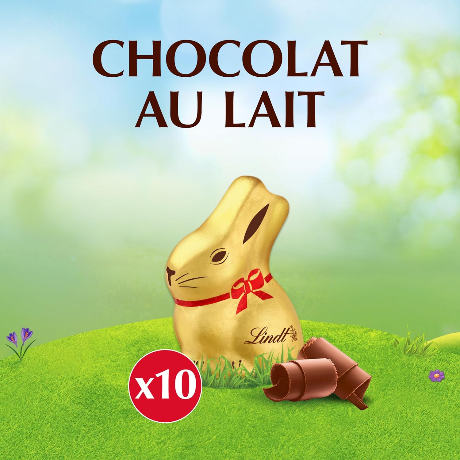 Lindt - Mini-Moulages Lapin Or - 120g - Chocolat au lait, spécial Pâques