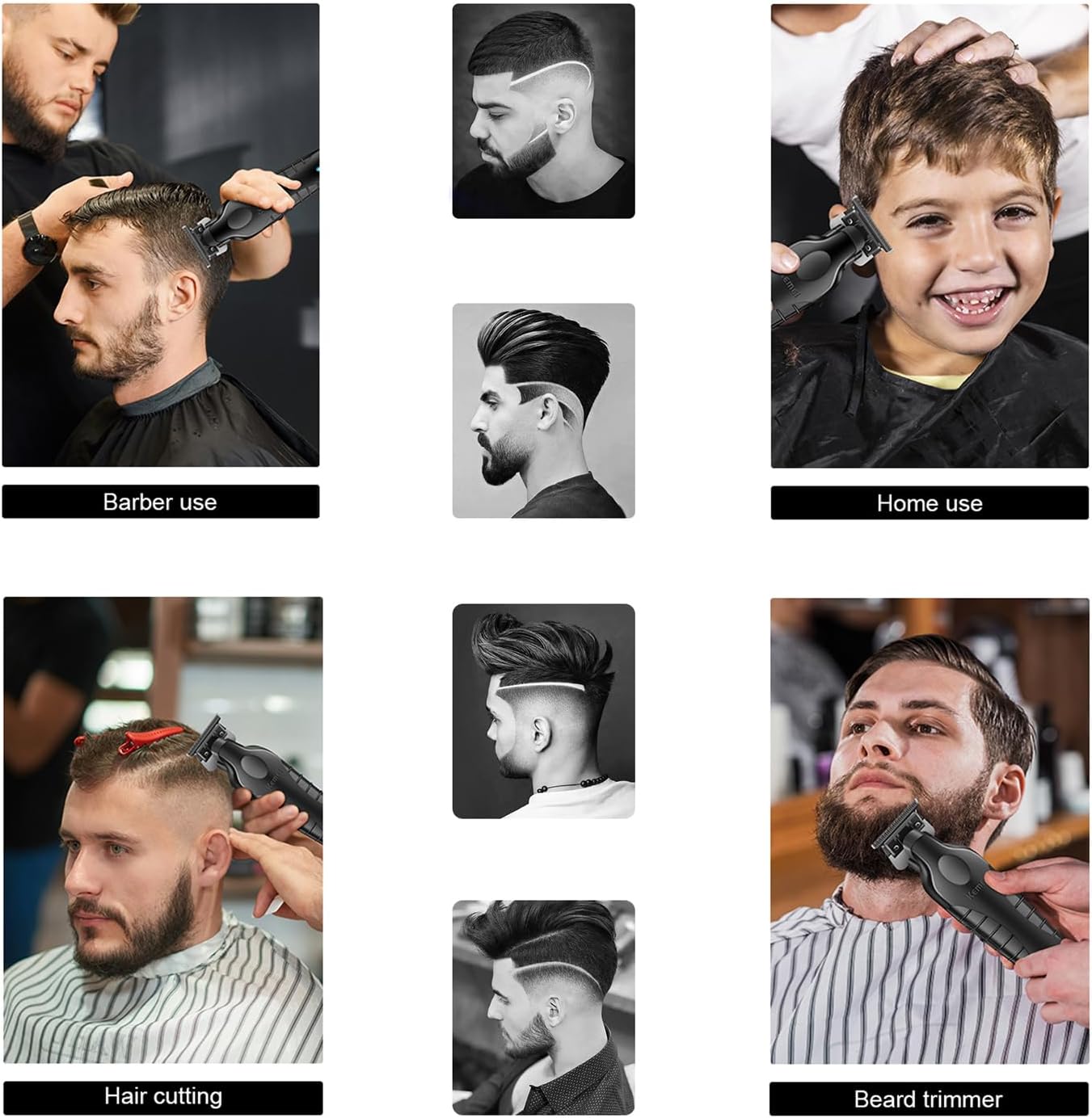 KEMEI - tondeuse cheveux/barbe sans fil, lame T, zéro écart, 2299