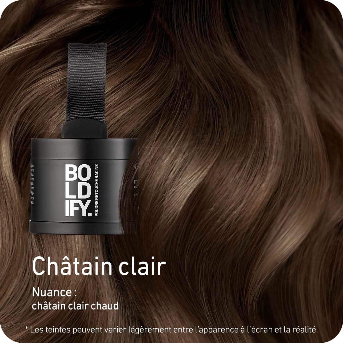 BOLDIFY - poudre racines marron clair - 4g - retouche cheveux gris