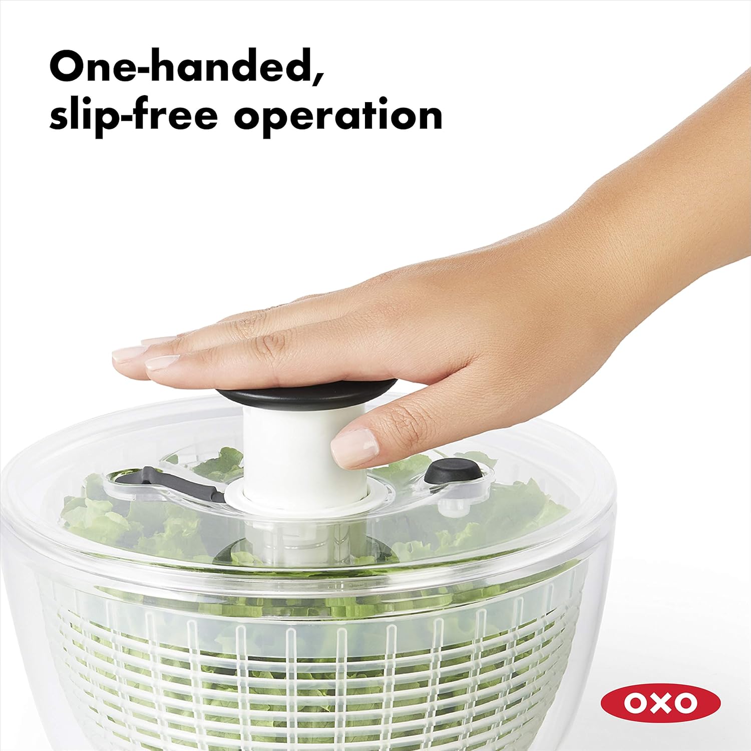 OXO - Essoreuse à salade Good Grips GM, grande capacité, transparente, 1351680
