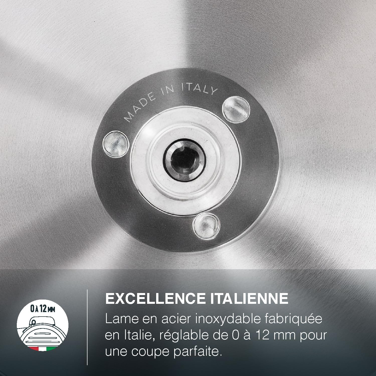 H.Koenig - trancheuse électrique pro - lame 25 cm - coupe 0-12 mm, aiguiseur, MSX250