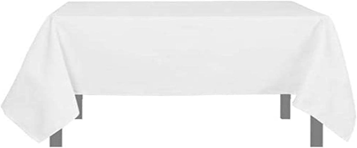 Soleil d'Ocre - Nappe Alix - 140x140 cm - polyester, anti-tâche, blanc