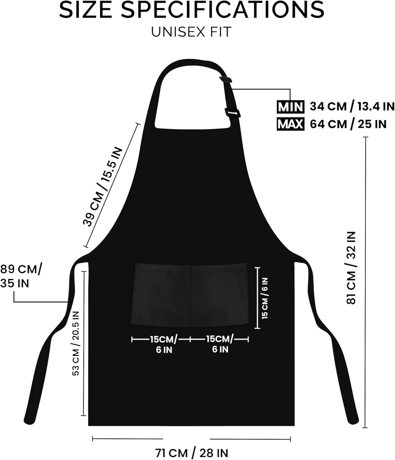 Utopia Kitchen - tablier 2 pack - bretelles réglables, 2 poches, mixte