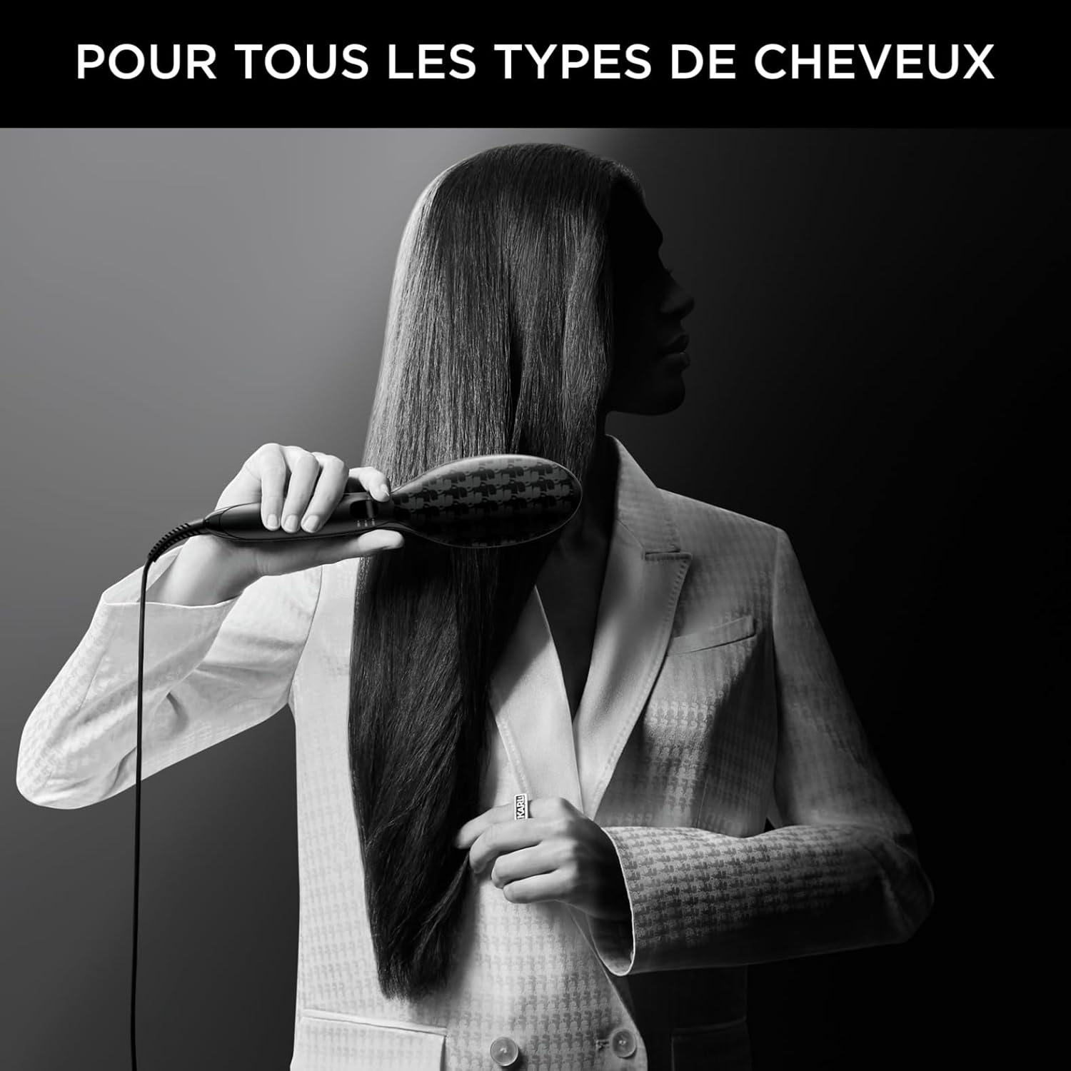 Rowenta - Power Straight Karl Lagerfeld - lissage facile cheveux épais - CF582LF0