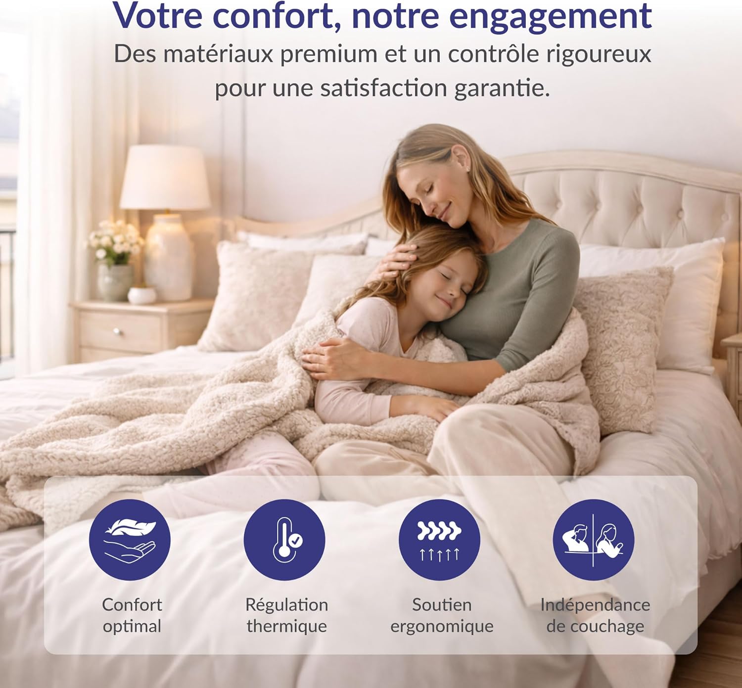 Naturalex - PerfectSleep - 140x200 cm - mousse mémoire, latex, ferme, réversible, 7 zones, respirant