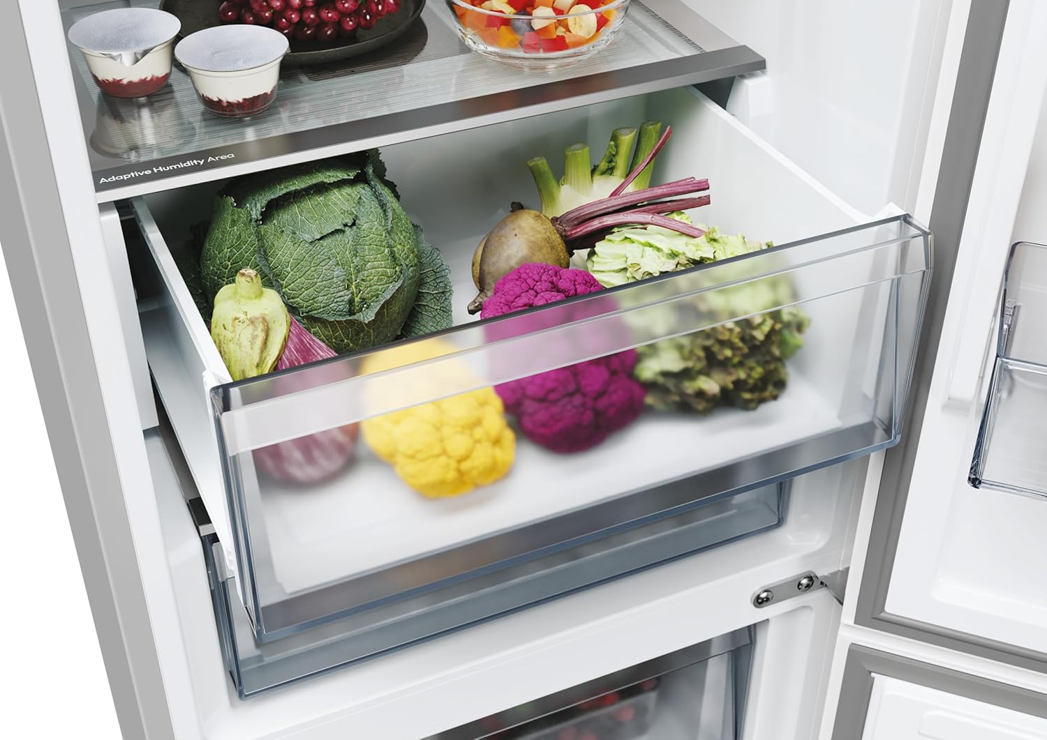 Candy - Combiné réfrigérateur Circle+ inox 205x59,5x66,7cm No Frost - CNCQ2T620EX