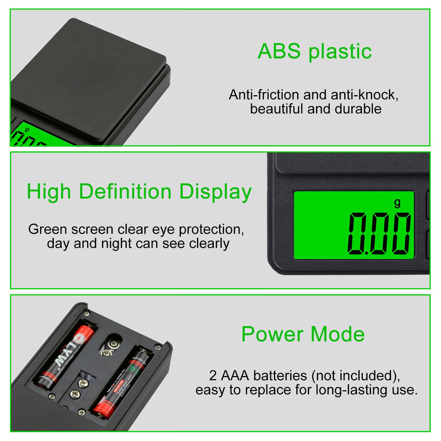 GeekerChip - balance de cuisine - 0,01g à 1000g - LCD, portable, multifonction