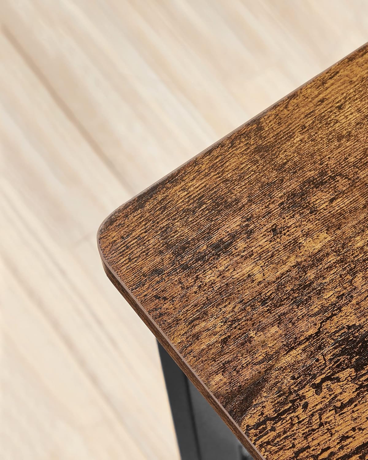 VASAGLE - chaises industrielles, lot de 4 acier, marron/noir, LDC093K02