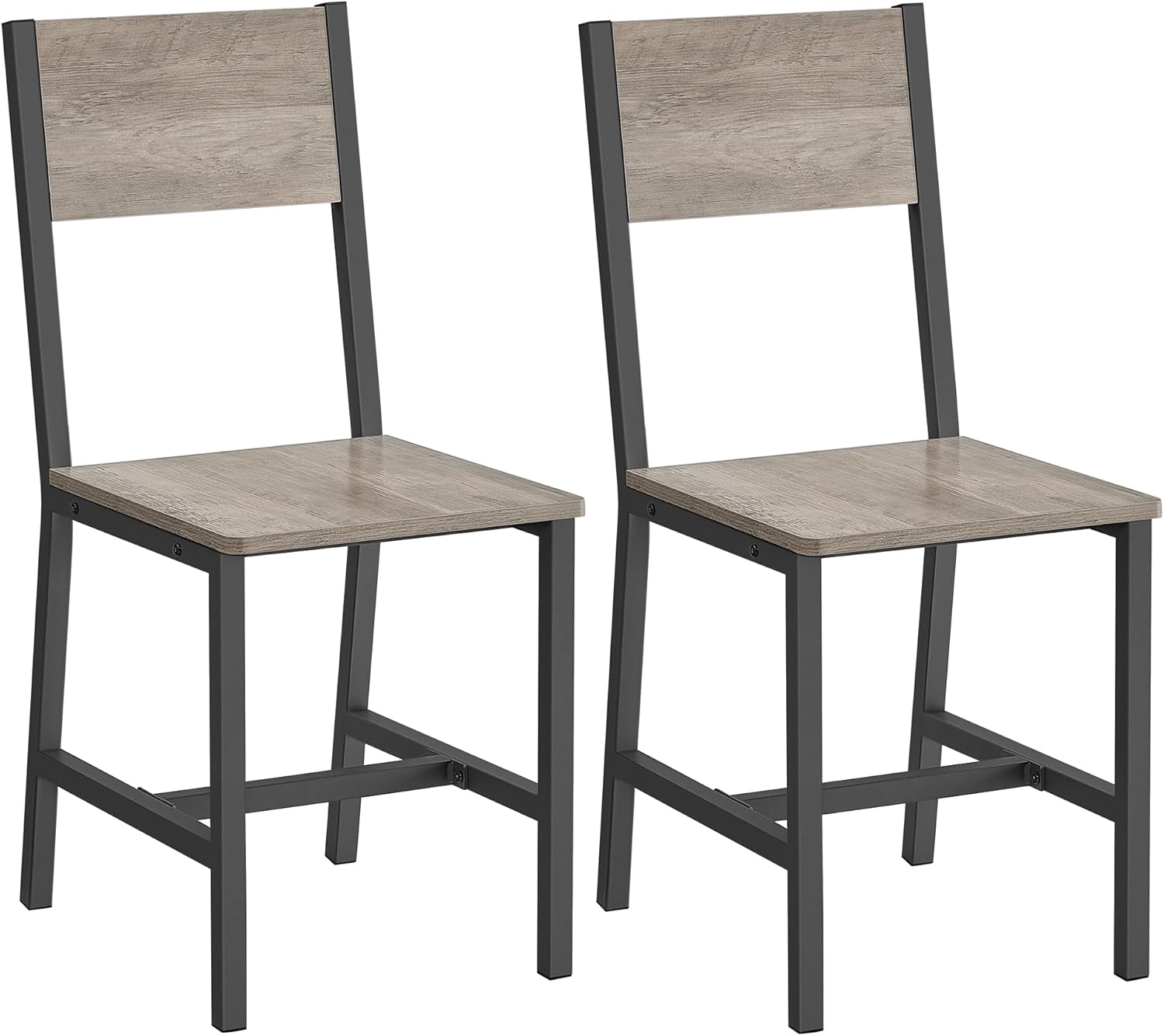 VASAGLE - chaise salle à manger, lot de 2, acier, style industriel, LDC092G01