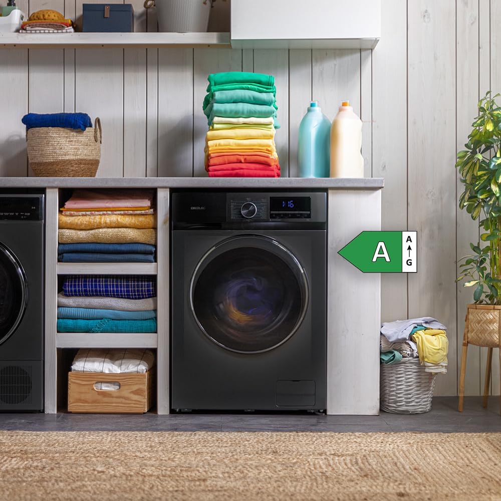 Cecotec - Bolero Dresscode 10500 - 10kg - 1400rpm, Inverter, vapeur, faible conso, 16 programmes - 10500