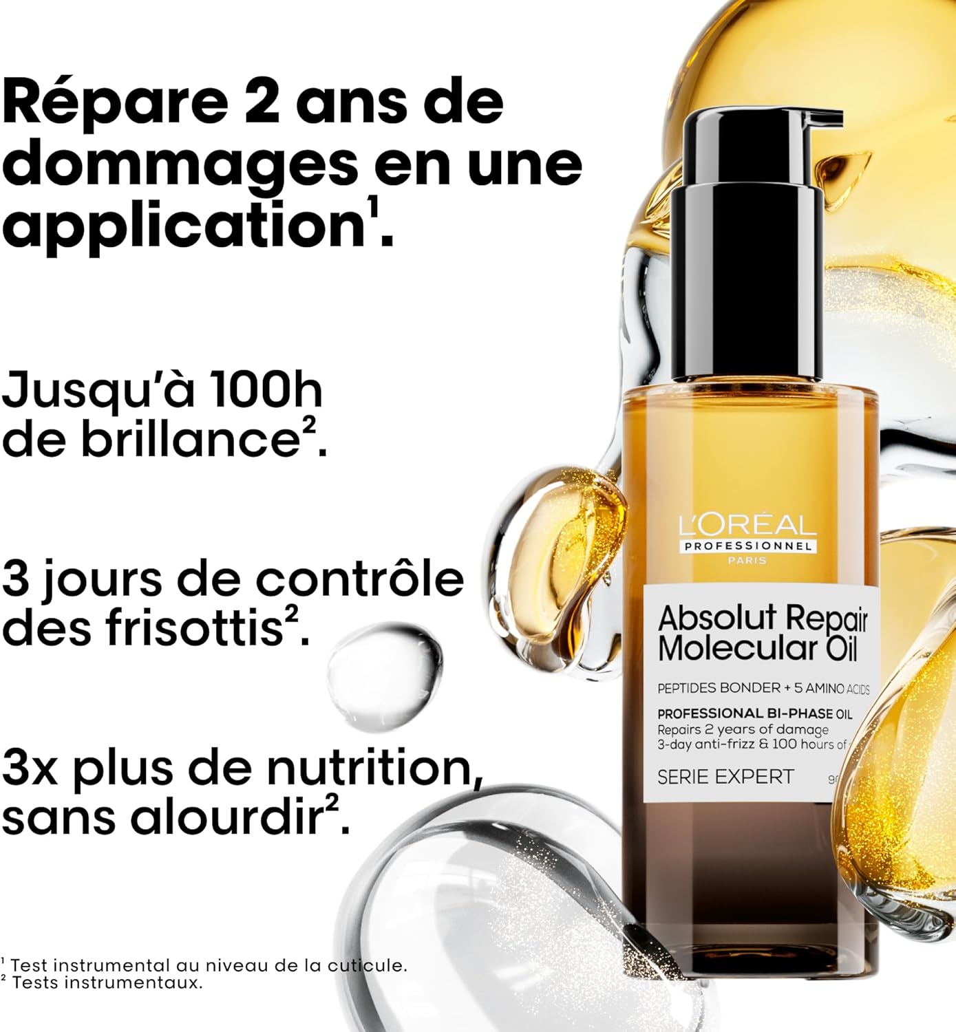 L'Oréal Professionnel - Absolut Repair Molecular - routine réparatrice cheveux abîmés - démêle, renforce, douceur