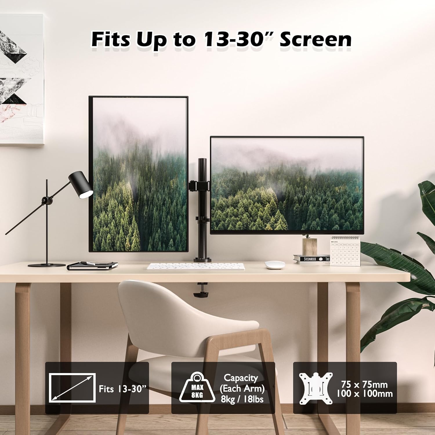 BONTEC - support double moniteur 13-30