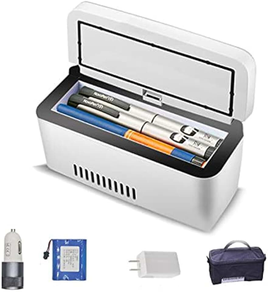 Mini réfrigérateur portable USB, écran LCD, 2-8°C, B-Dualbattery